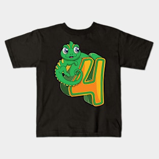 4th birthday lizard lover Kids T-Shirt
